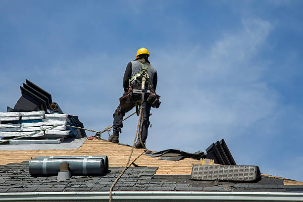 Professional Roofing technician working in Malta, IL